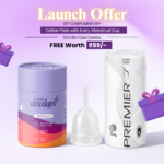 Premier Dewdays Menstrual Cup - Pack of 1 +Cotton Pad (50pieces) Free